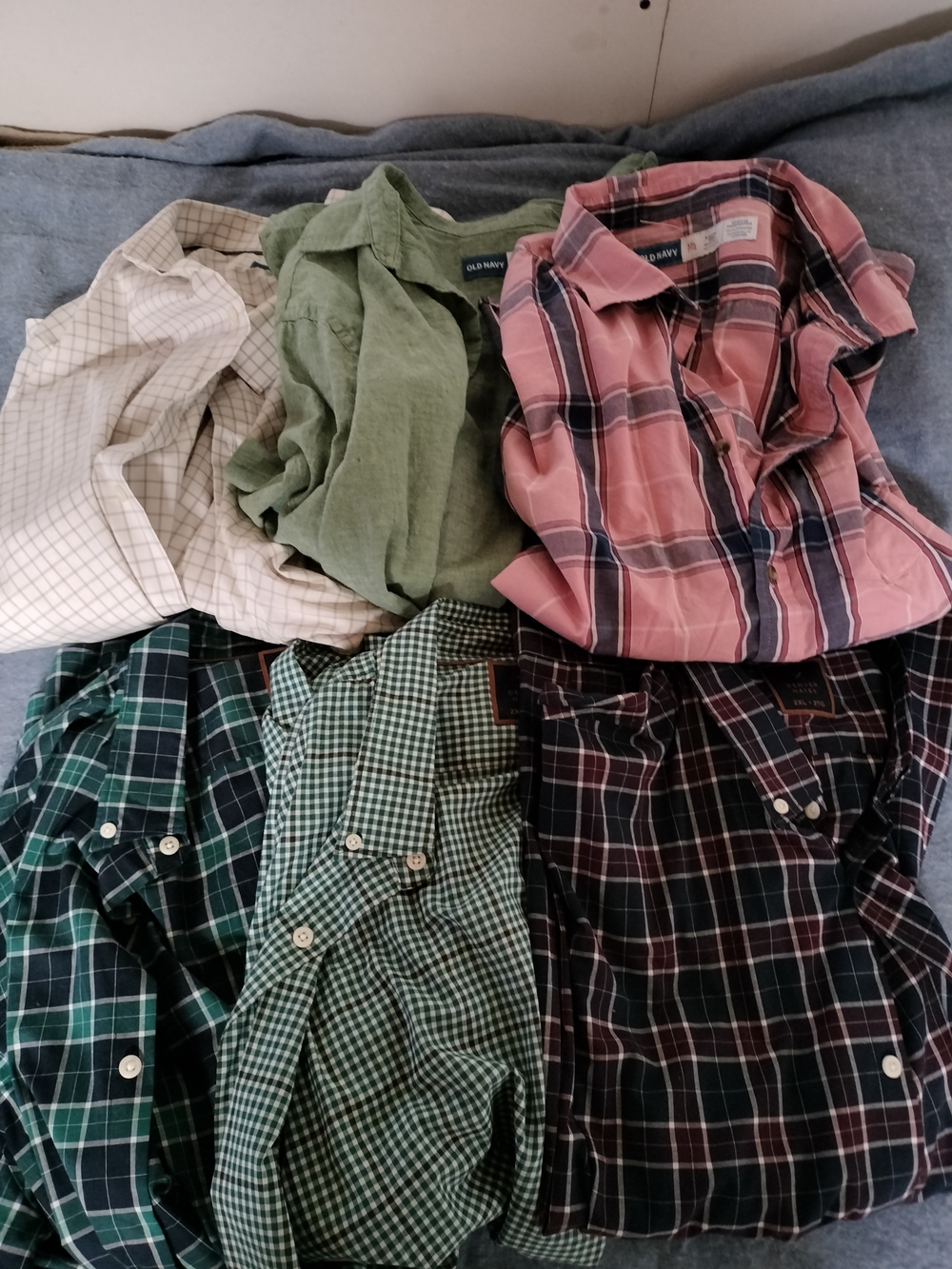 3 Old Navy Men's Button-Down Shirt And 3 Denver Hayes